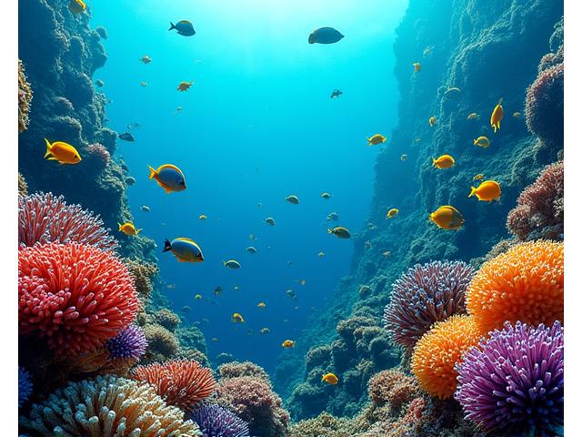 Récifs coralliens colorés de la Grande Barrière de Corail, Australie, avec des poissons tropicaux